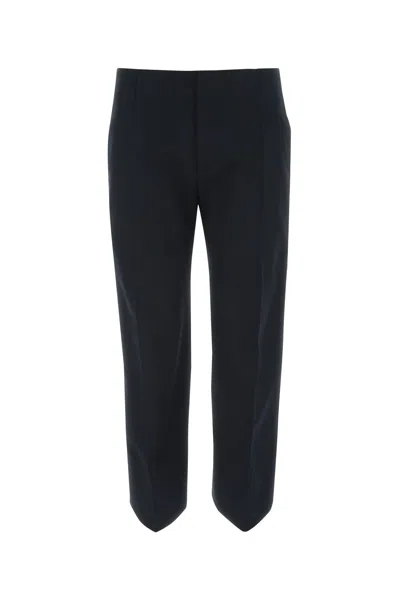 BOTTEGA VENETA MIDNIGHT BLUE COTTON CROPPED CUT PANT