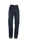 Bottega Veneta Womens Indigo Folded-cuffs Straight-leg Denim Jeans In Blue
