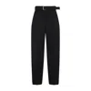 Bottega Veneta Tailored Trousers With Belt And Zip Detail In Black