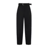 Bottega Veneta Tailored Trousers With Belt And Zip Detail In Black