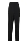 Bottega Veneta Cargo Wool Trousers With Multiple Pockets In Black