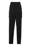 Bottega Veneta Cargo Wool Trousers With Multiple Pockets In Black