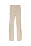 Bottega Veneta Sand Viscose Blend Wide Leg Trousers In Neutral