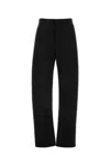 Bottega Veneta Pleated Cotton-twill Wide-leg Pants In Black
