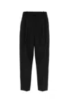 Bottega Veneta Grain De Poudre Trousers In Black