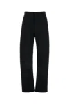Bottega Veneta Pleated Cotton-twill Wide-leg Pants In Black