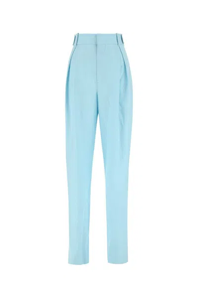 Bottega Veneta Pastel Light-blue Wool Wide-leg Pant In 8955