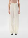 Bottega Veneta Wide-leg Wool Trousers With Pockets And Stitching In White