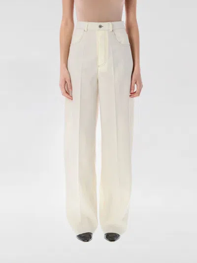 BOTTEGA VENETA PANTS BOTTEGA VENETA WOMAN COLOR WHITE,G82155001