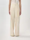 Bottega Veneta Pants  Woman Color Yellow Cream In 奶油黄