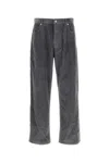 Bottega Veneta Matt Cotton Corduroy Wide Leg Trousers Grey In Gray