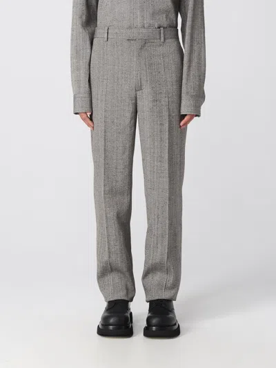 Bottega Veneta Pants In Silk And Viscose In Gray