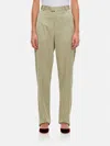 Bottega Veneta Straight Trousers In Green