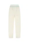 Bottega Veneta Nylon Pant With Contrast Trim And Pockets In White