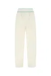 Bottega Veneta Nylon Pant With Contrast Trim And Pockets In White