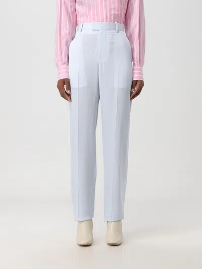 Bottega Veneta Pants Woman Multicolor In Blue