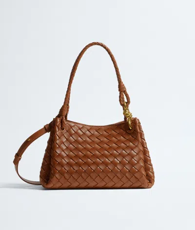 Bottega Veneta Parachute Medium Nappa Leather Shoulder Bag In Brown