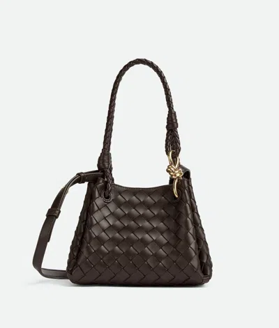 Bottega Veneta Small Parachute Intrecciato Leather Shoulder Bag In Brown