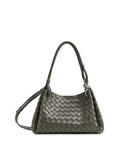 Bottega Veneta Parachute Intrecciato Leather Shoulder Bag