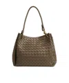 Bottega Veneta Large Andiamo Intrecciato Leather Top Handle Bag In Brown