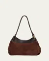 Bottega Veneta Parachute Maxi Suede Shoulder Bag In Brown Fondant