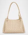 Bottega Veneta Parachute Medium Nappa Leather Shoulder Bag In Sand