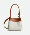 Bottega Veneta Parachute Small Canvas Shoulder Bag In Natural / Lightwood