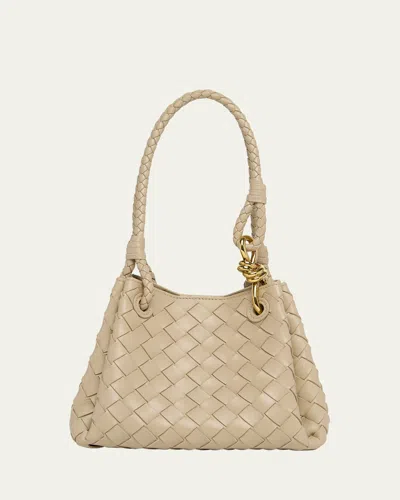 Bottega Veneta Parachute Small Bag In Bianco