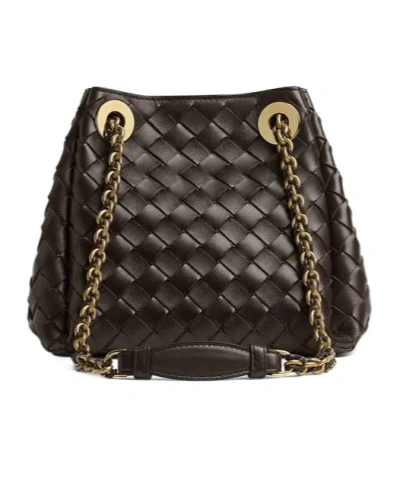 Bottega Veneta Intrecciato Parachute Shoulder Bag In Black