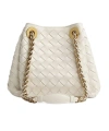 Bottega Veneta Andiamo Parachute Shoulder Bag In White