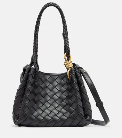 Bottega Veneta Parachute Small Leather Tote Bag In Black