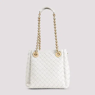 Bottega Veneta Intrecciato Parachute Shoulder Bag In White