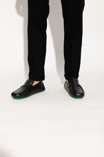 Bottega Veneta Driver Leather Loafers In Black