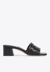 Bottega Veneta Parco 45 Intrecciato Leather Mules In Black