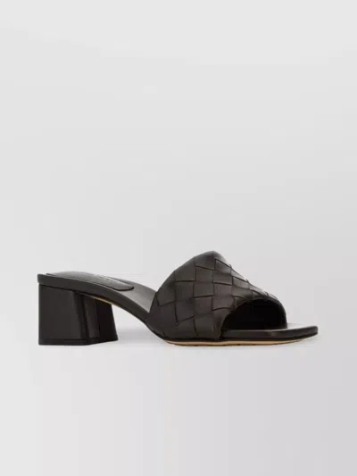 Bottega Veneta Parco Leather Mules Block Heel