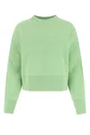 BOTTEGA VENETA PASTEL GREEN STRETCH CASHMERE BLEND SWEATER