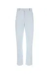 Bottega Veneta Pantalone In Twill Azzurro Pastello Donna