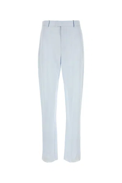 BOTTEGA VENETA PASTEL LIGHT-BLUE TWILL PANT