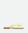 Bottega Veneta Women Pastel Yellow Leather Riva Slippers
