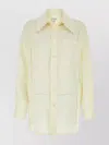 Bottega Veneta Linen Shirt With Long Sleeves And Pockets In White