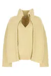 BOTTEGA VENETA PASTEL YELLOW WOOL SWEATER