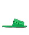 Bottega Veneta Patch Flat Slippers In Green