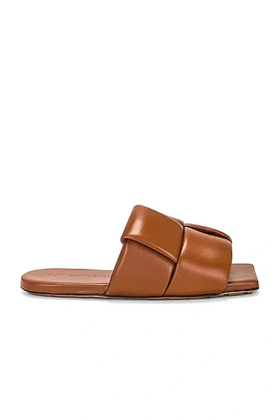 Bottega Veneta Patch Mule Flat Sandal In Caramel