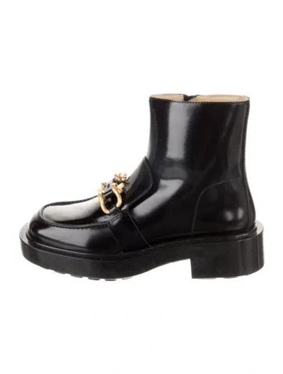 Pre-owned Bottega Veneta Patent Leather Boots In Black
