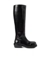 Bottega Veneta Patent Leather Knee-high Boots In Black