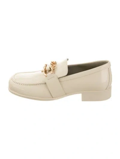 Pre-owned Bottega Veneta Patent Leather Loafers In Neutral