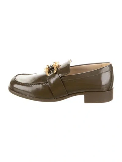 Pre-owned Bottega Veneta Patent Leather Loafers W/ Tags In Brown