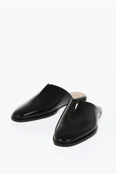 Bottega Veneta Patent Leather Sandals With Frontal Split
