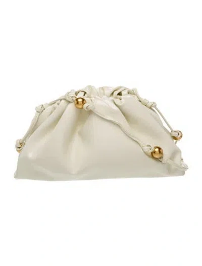 Pre-owned Bottega Veneta Patent Leather The Pouch Mini In Neutrals