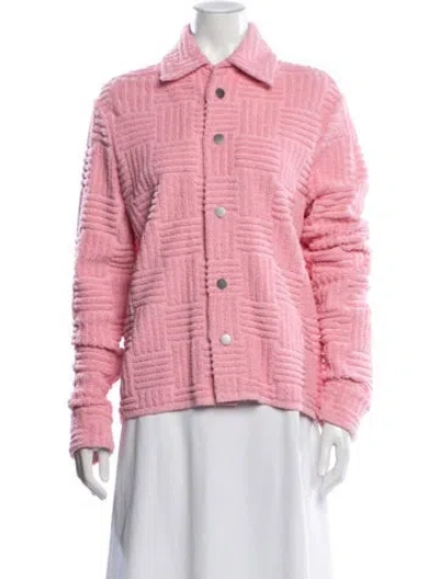 Pre-owned Bottega Veneta Patterned Jacket In Pink